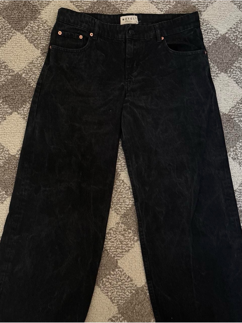 Motel Rocks Black Straight-Leg Women's Jeans